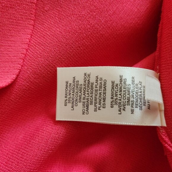 Eliza J Off the Shoulder Dress Plus Size 3X Magenta Ruffle Fit & Flare Midi - Picture 12 of 14